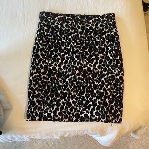 Jcrew animal print pencil skirt